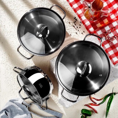 Hisar Optima Bergama Metal Saplı 6 Parça Mini Tencere Seti