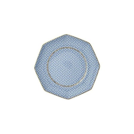 Tea Delight Regency Damask Pasta Tabak Mavi 17 Cm 5DDC-B10120RD4