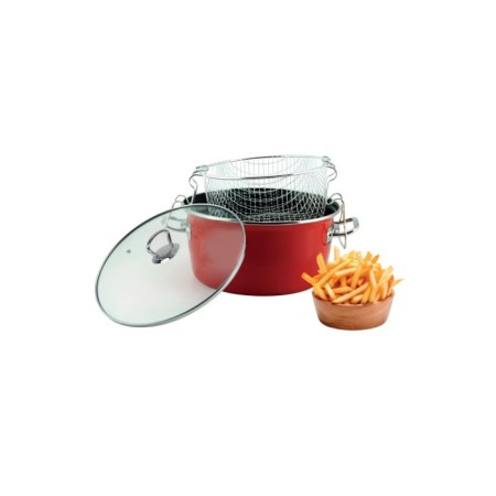 Arow Thor 22 Cm Kızartma Tenceresi Kırmızı TR-6488