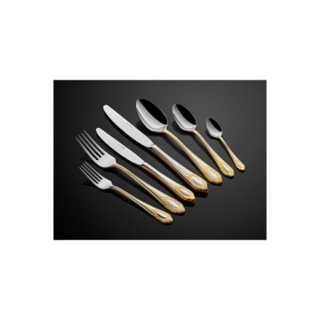 Joy Carmen Elegance Gold Dekorlu 12 Kişilik 89 Parça Çatal Kaşık Bıçak Takımı 1CHJ-002G