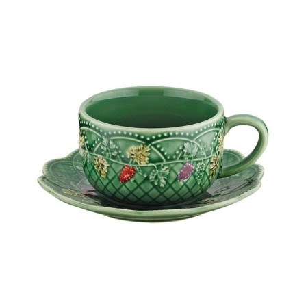 Lucky Art Vınea Seramik Çay Fincanı+Tabak LYGD012