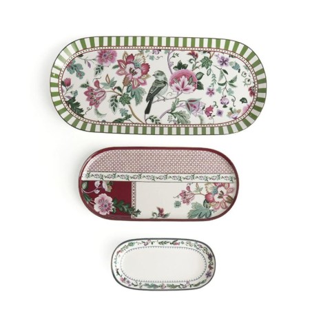 Lucky Art Madelıne Bone 3'Lü Oval Sunumluk LYFW031