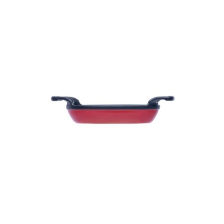 Parlak Mat Emayeli 15*9,5 Cm Oval Düz Sahan Parlak Kırmızı