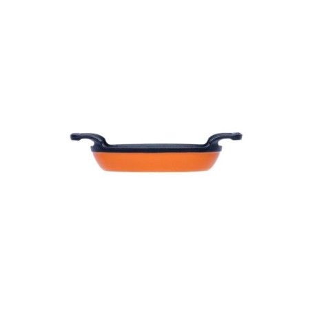 Parlak Mat Emayeli 21*13 Cm Oval Düz Sahan Parlak Turuncu