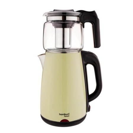 Bambum Teatech Cam Demlikli Çay Makinesi Mint Yeşili B5824